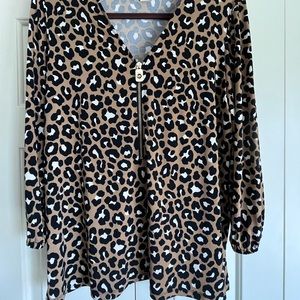 Michael Kors leopard print top.